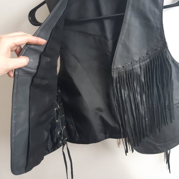 Leather Fringe Vest / Bolero - Boys Western / Cowboy Style - Picture 5 of 15